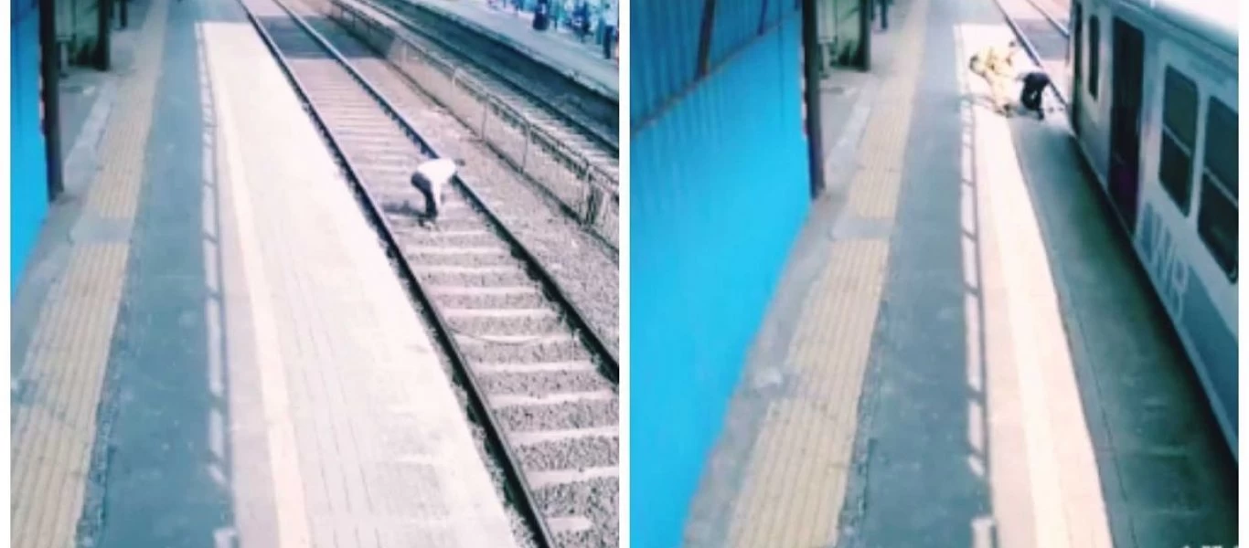 Βίντεο: Αστυνομικός σώζει 60χρονο πριν τον πατήσει τρένο - Μετά... του έριξε και ένα χαστούκι